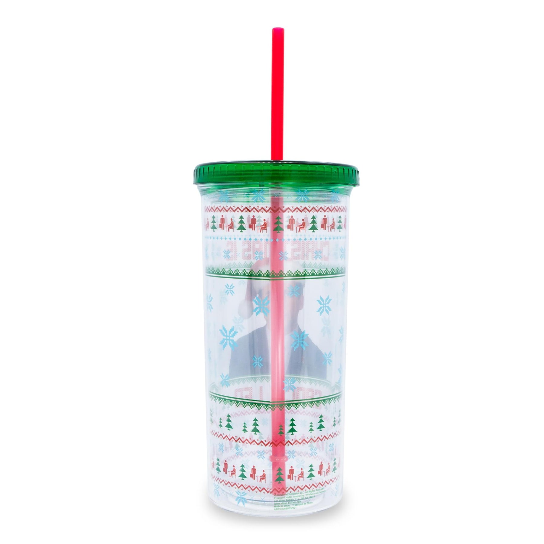 The Office "Christmas Is Cancelled" Carnival Cup With Lid and Straw | Holds 20 Ounces