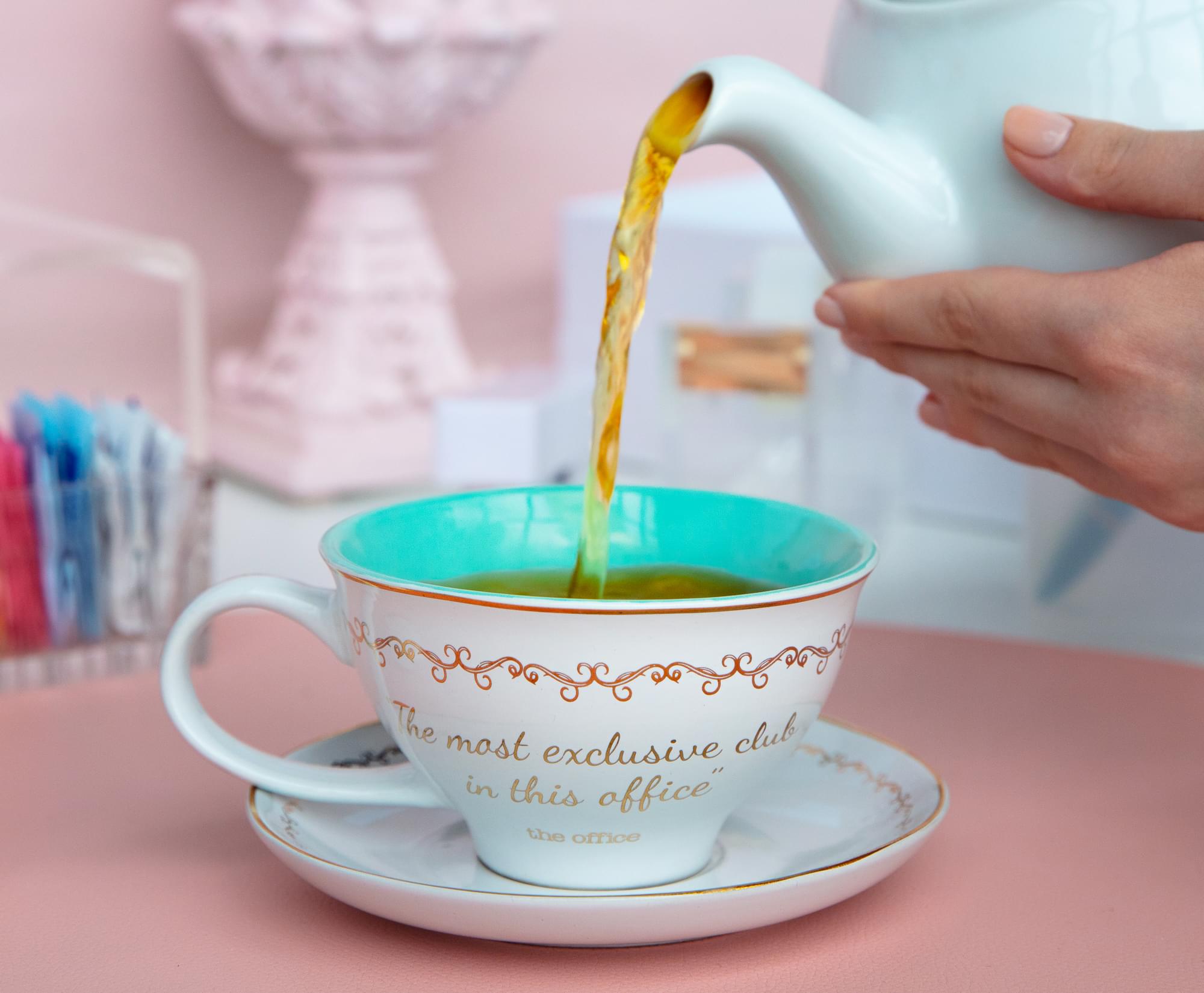 The Office Finer Things Club Ceramic Teacup and Saucer Set