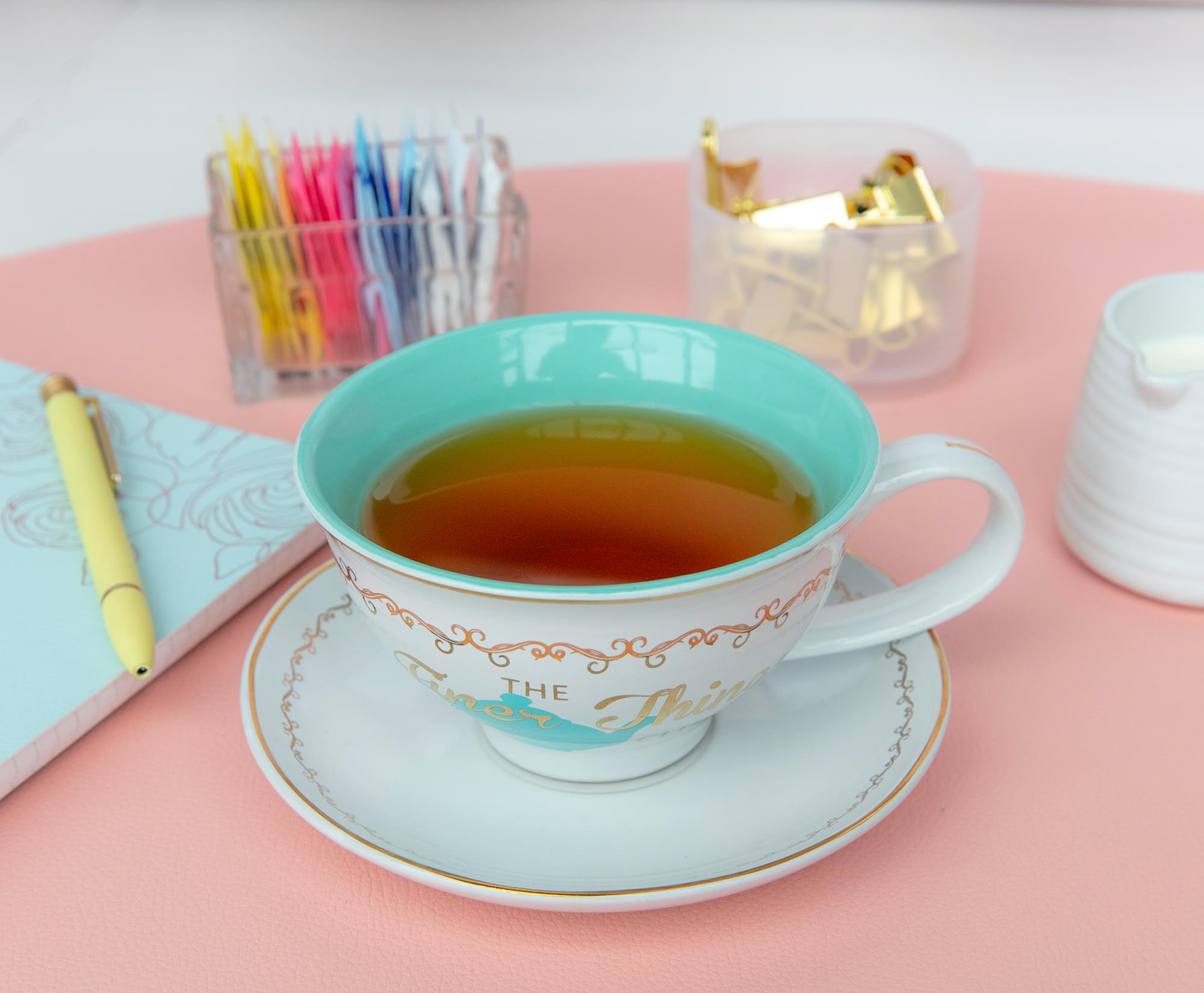 The Office Finer Things Club Ceramic Teacup and Saucer Set