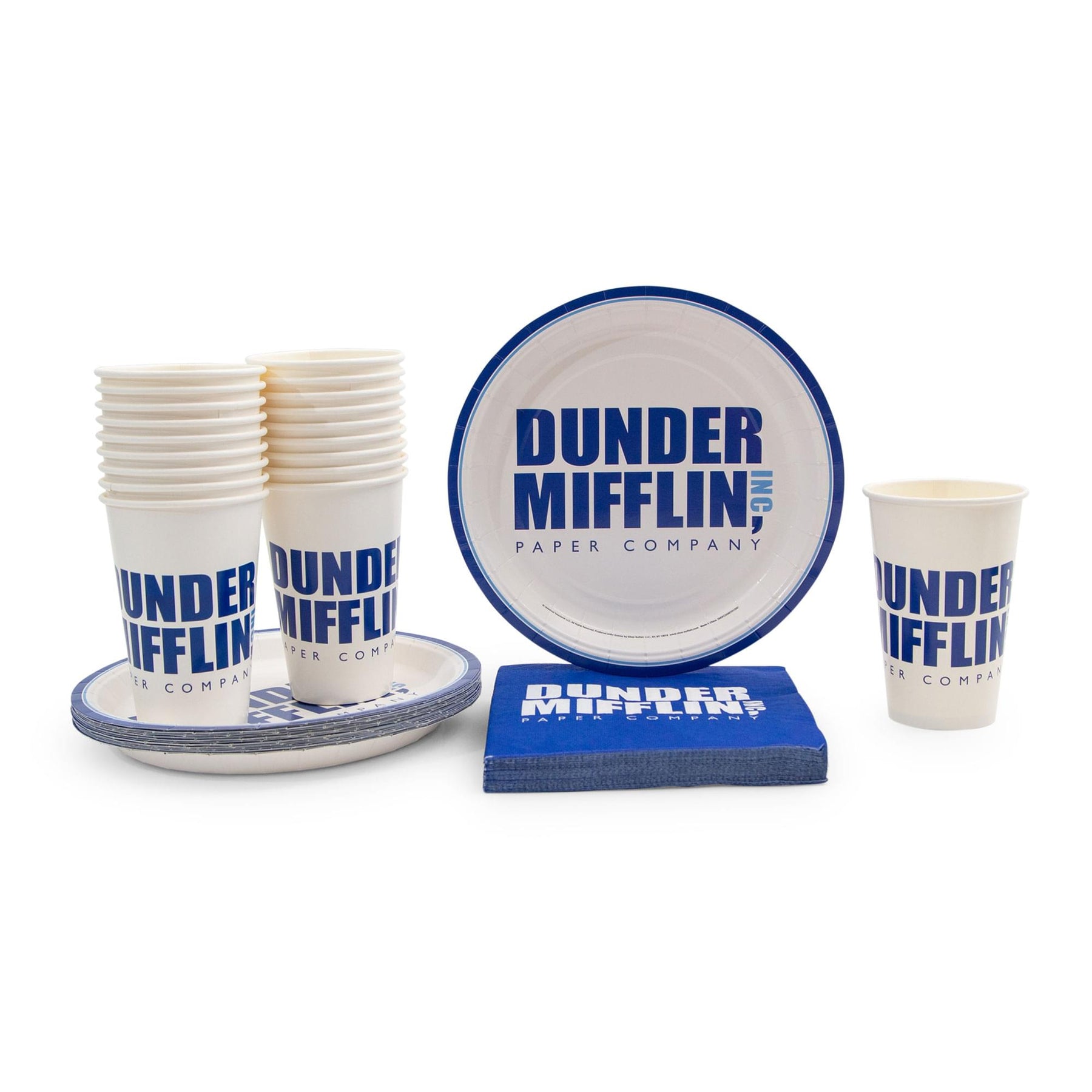 The Office Dunder Mifflin 60-Piece Disposable Paper Party Set