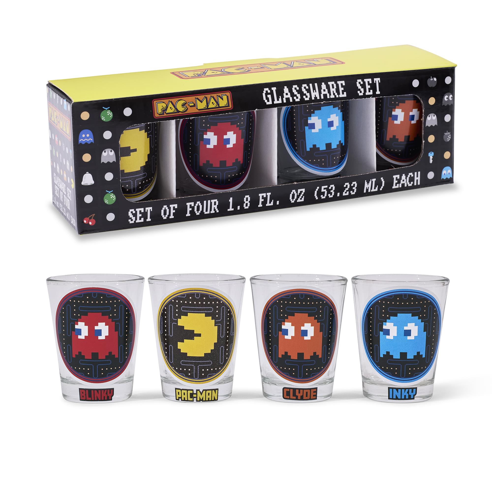 PAC-MAN Pixelated 1-Ounce Mini Shot Glass Set