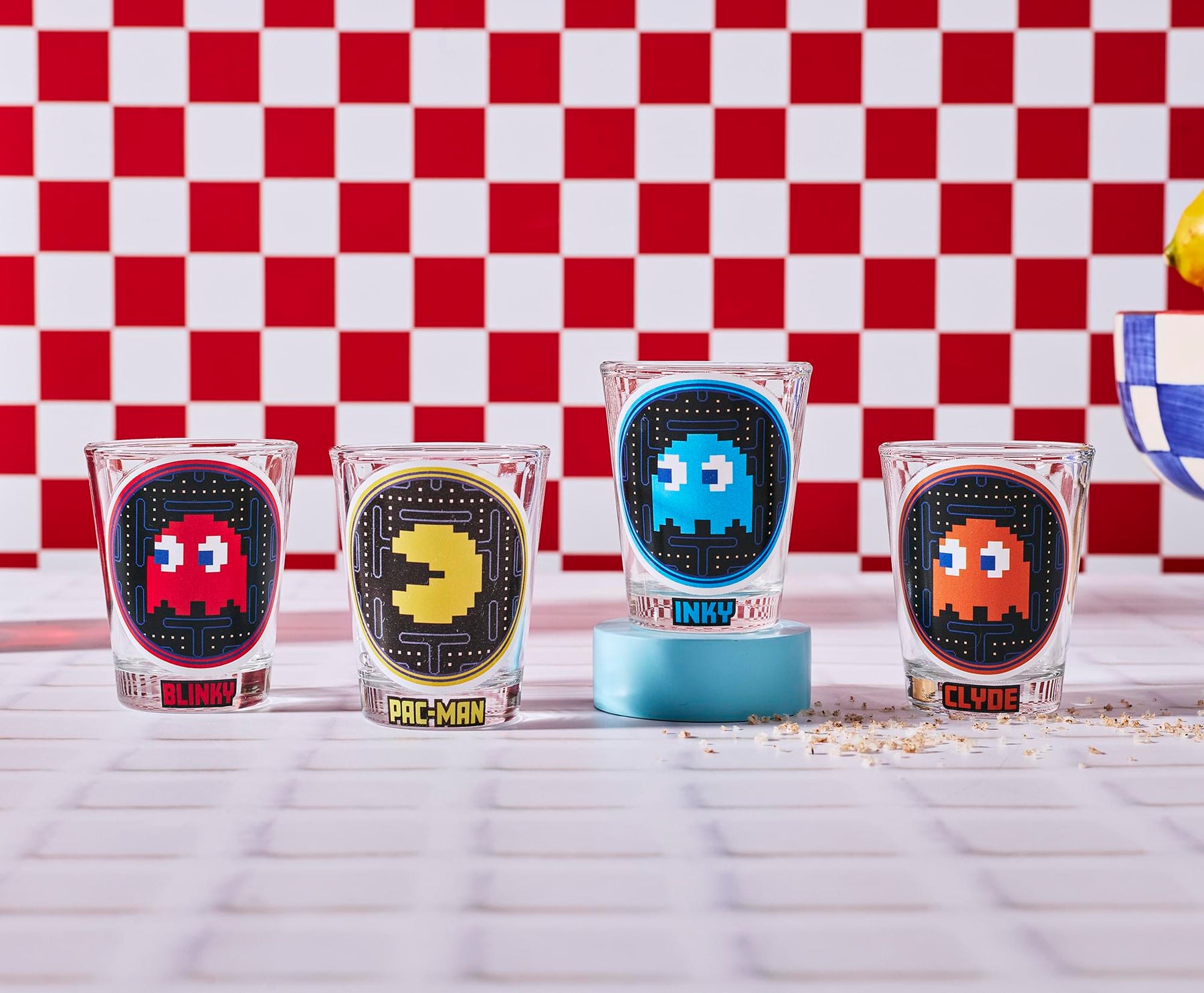 PAC-MAN Pixelated 1-Ounce Mini Shot Glass Set