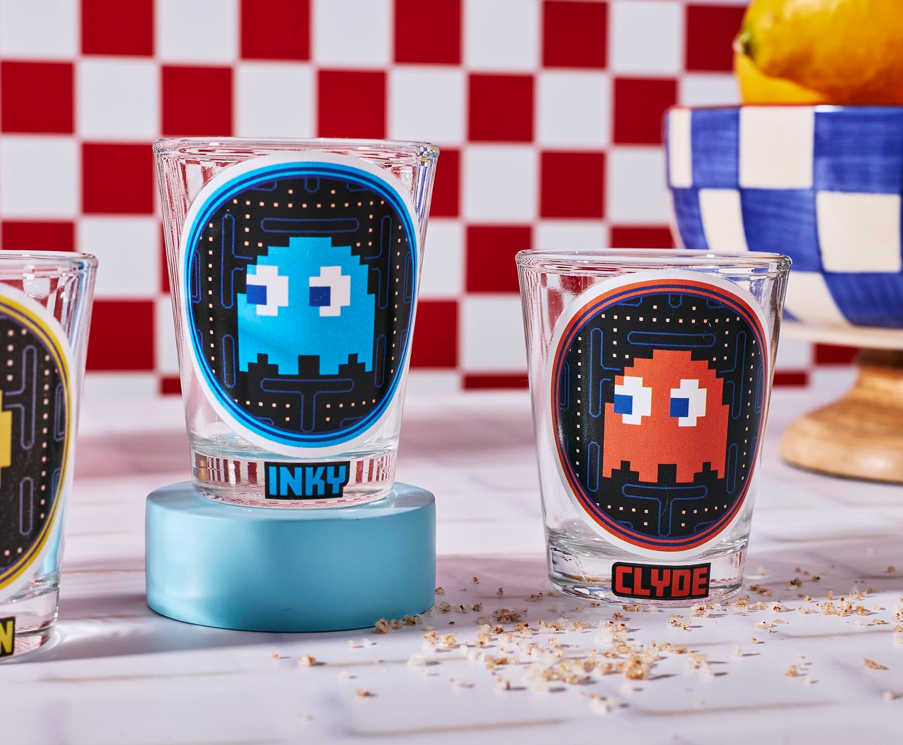 PAC-MAN Pixelated 1-Ounce Mini Shot Glass Set