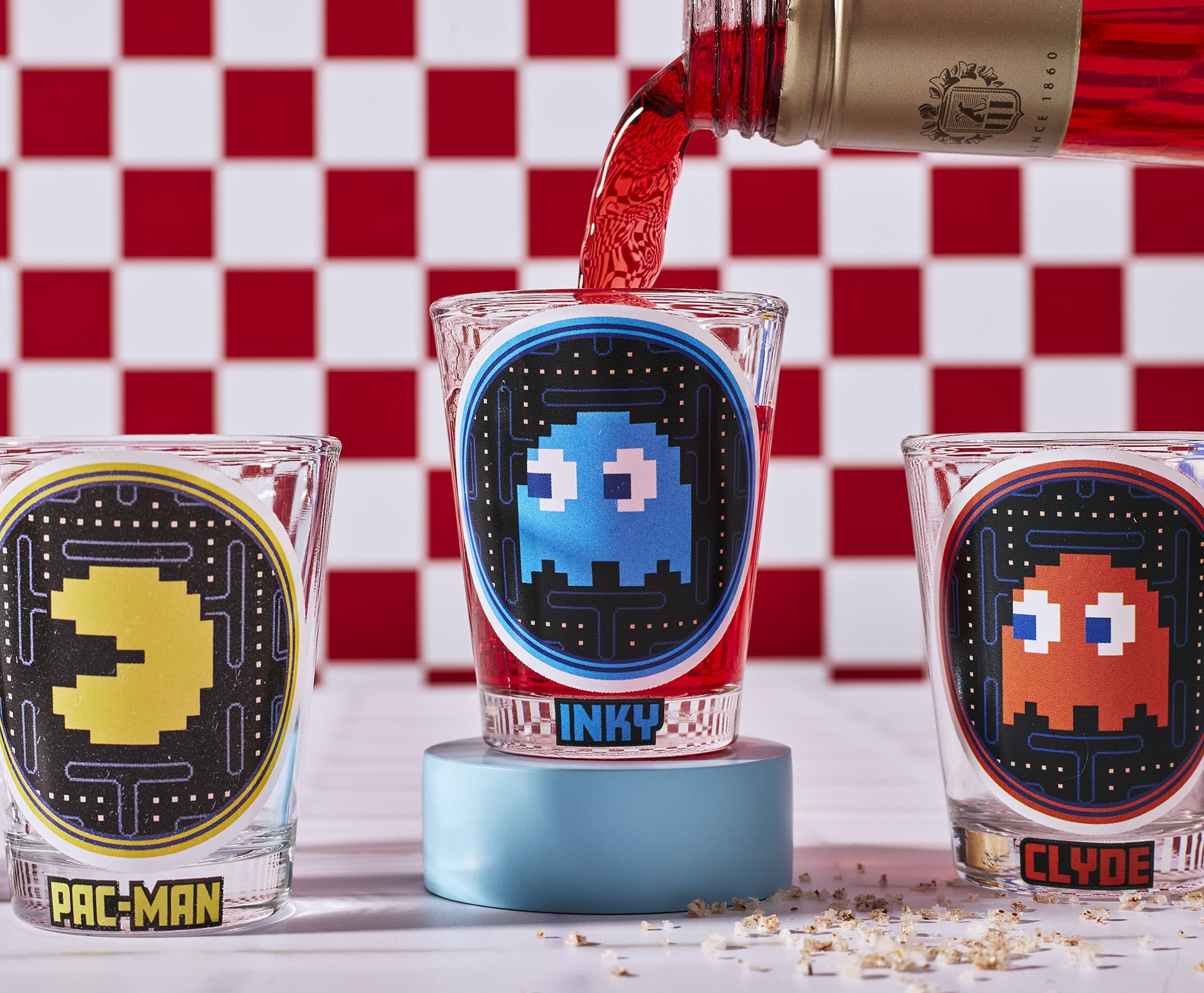 PAC-MAN Pixelated 1-Ounce Mini Shot Glass Set