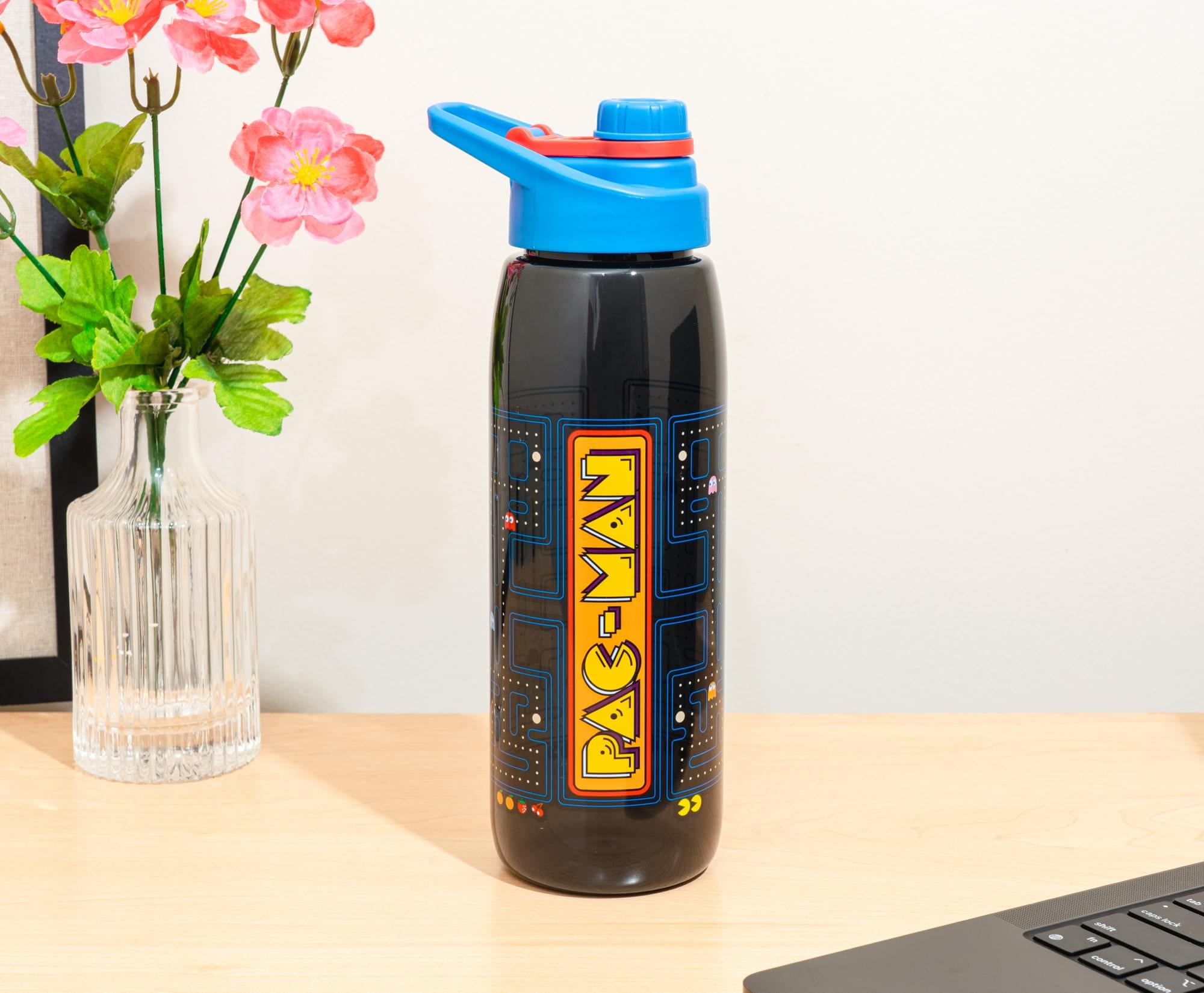 PAC-MAN Arcade Game Screen Maze 28-Ounce Water Bottle With Lid