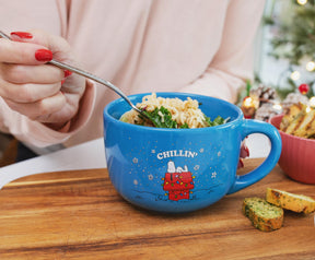 Peanuts Snoopy "Chillin" Ceramic Soup Mug With Vented Lid | Holds 24 Ounces