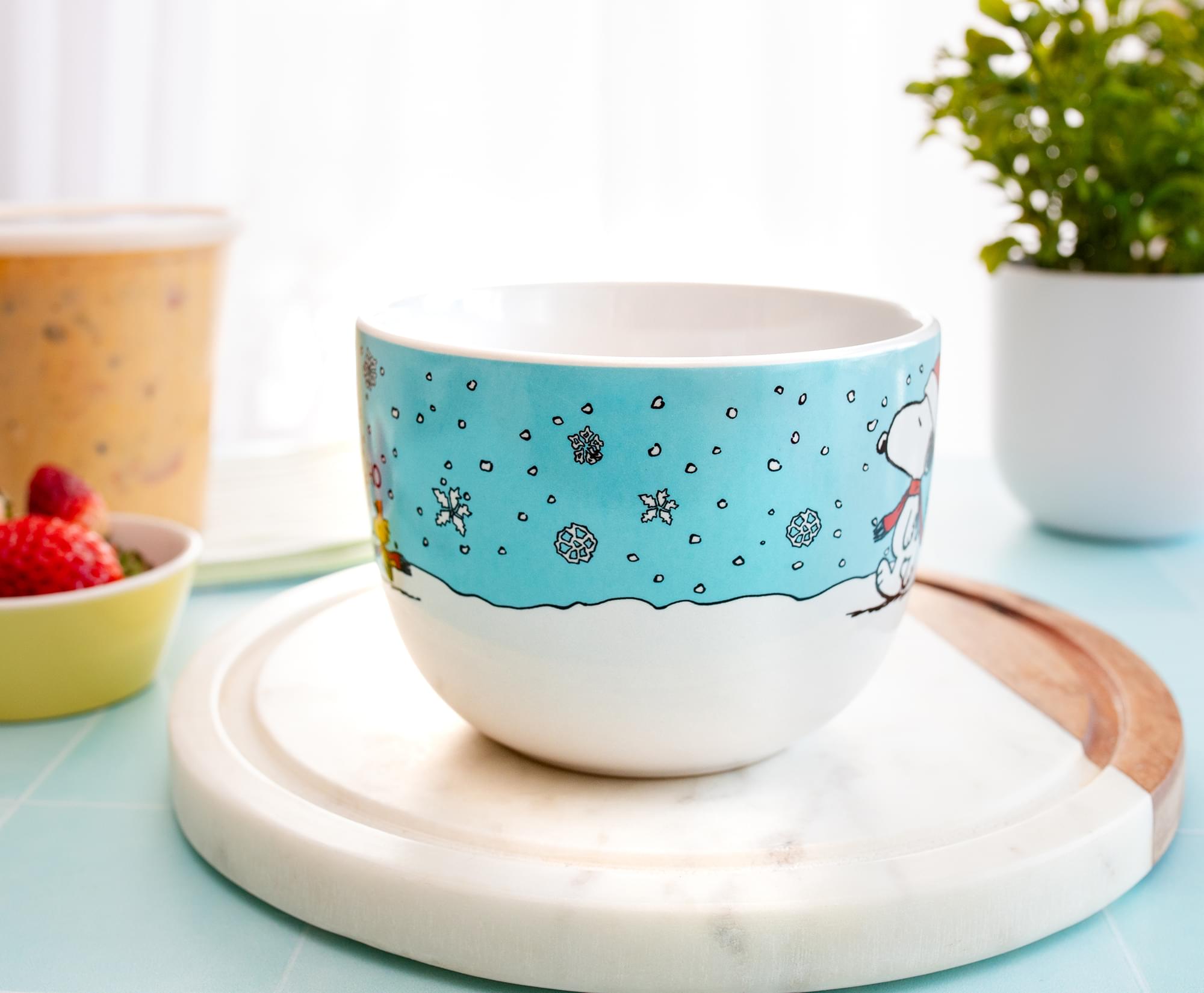 Peanuts Snoopy and Woodstock Holiday Ceramic Soup Mug | Holds 24 Ounces