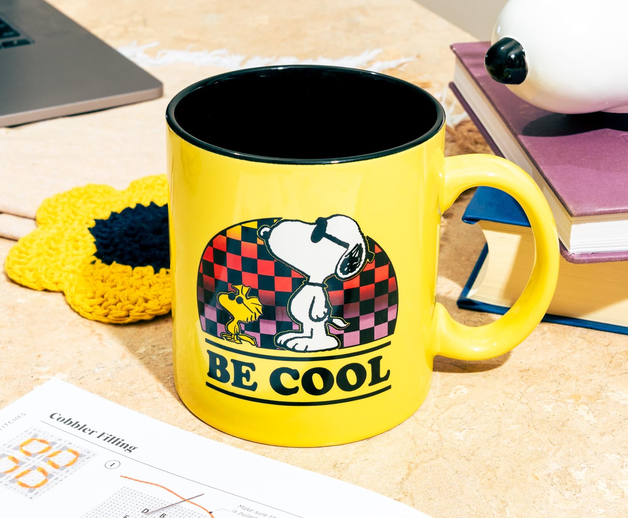 Peanuts Woodstock and Snoopy "Be Cool" Ceramic Mug | Holds 20 Ounces