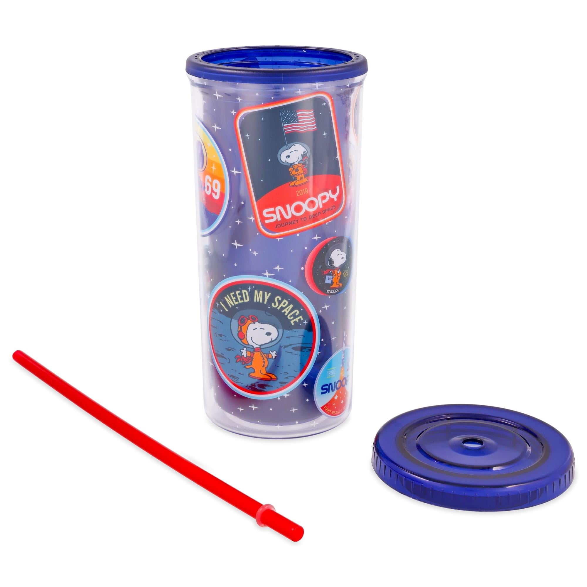 Peanuts Snoopy Space Explorer 20-Ounce Carnival Cup With Lid and Straw