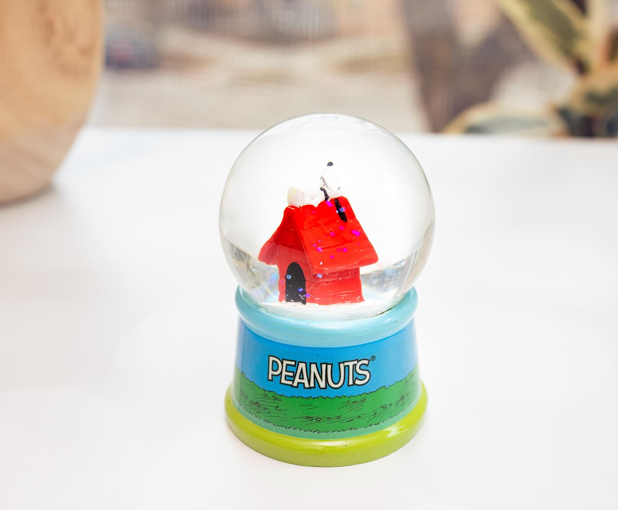 Peanuts Snoopy Doghouse Light-Up Snow Globe | 3 Inches Tall
