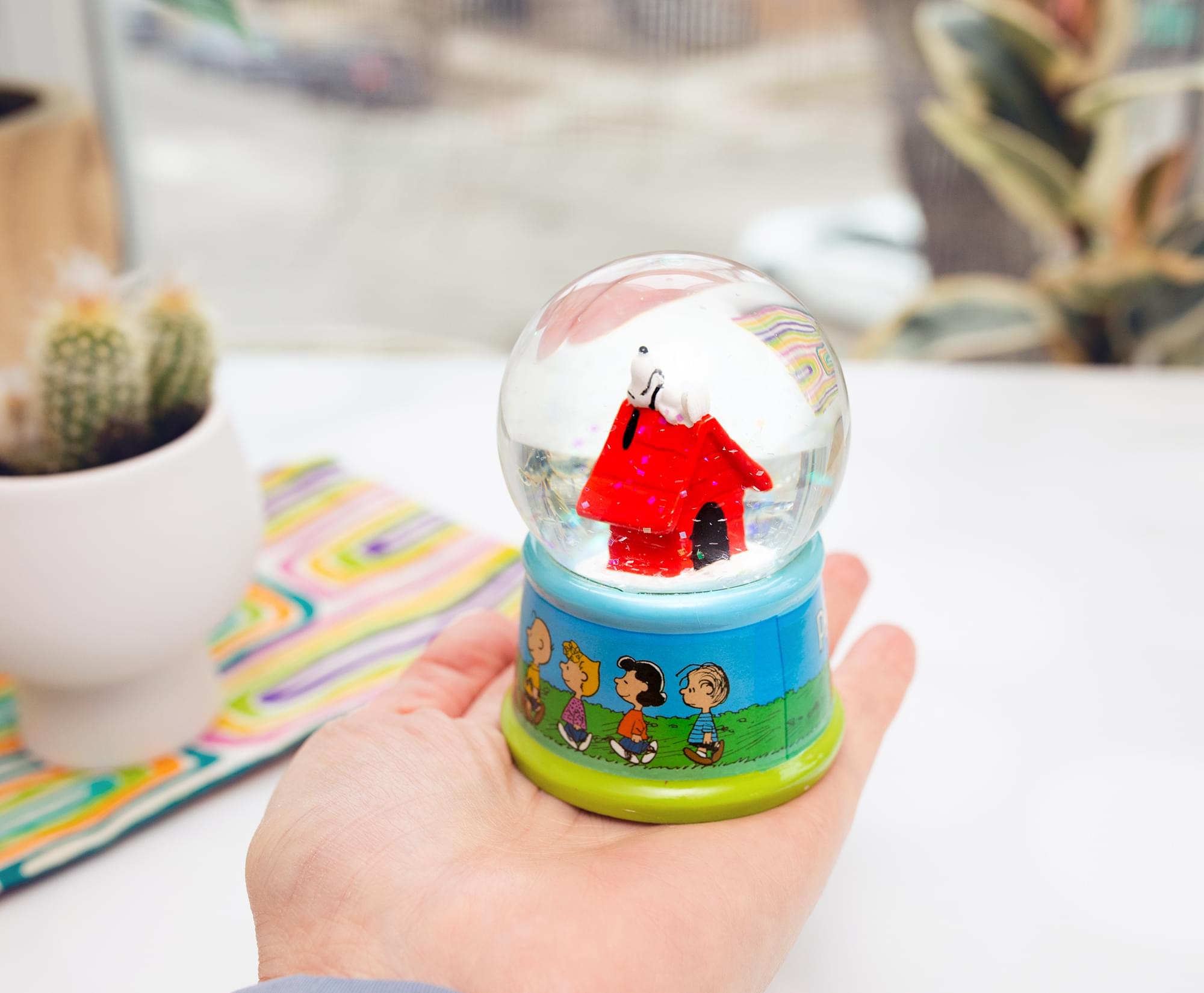 Peanuts Snoopy Doghouse Light-Up Snow Globe | 3 Inches Tall