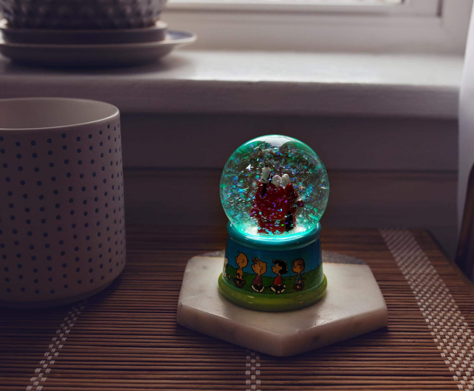 Peanuts Snoopy Doghouse Light-Up Snow Globe | 3 Inches Tall