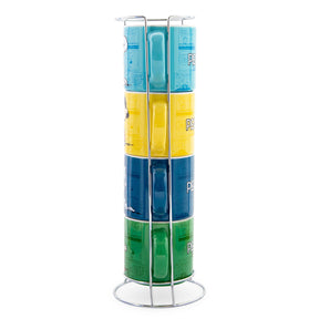 Peanuts Characters Ceramic Stacking Mug Set With Rack | Each Holds 10 Ounces