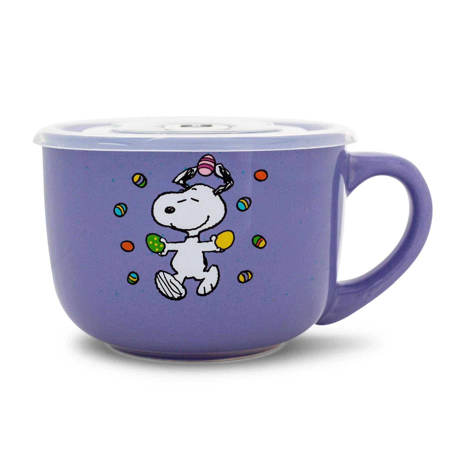Peanuts Snoopy Easter Pastel Purple Soup Mug With Vented Lid | Holds 24 Ounces