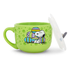 Peanuts Snoopy Easter Pastel Green Soup Mug With Vented Lid | Holds 24 Ounces