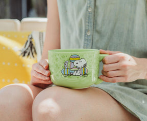 Peanuts Snoopy Easter Pastel Green Soup Mug With Vented Lid | Holds 24 Ounces