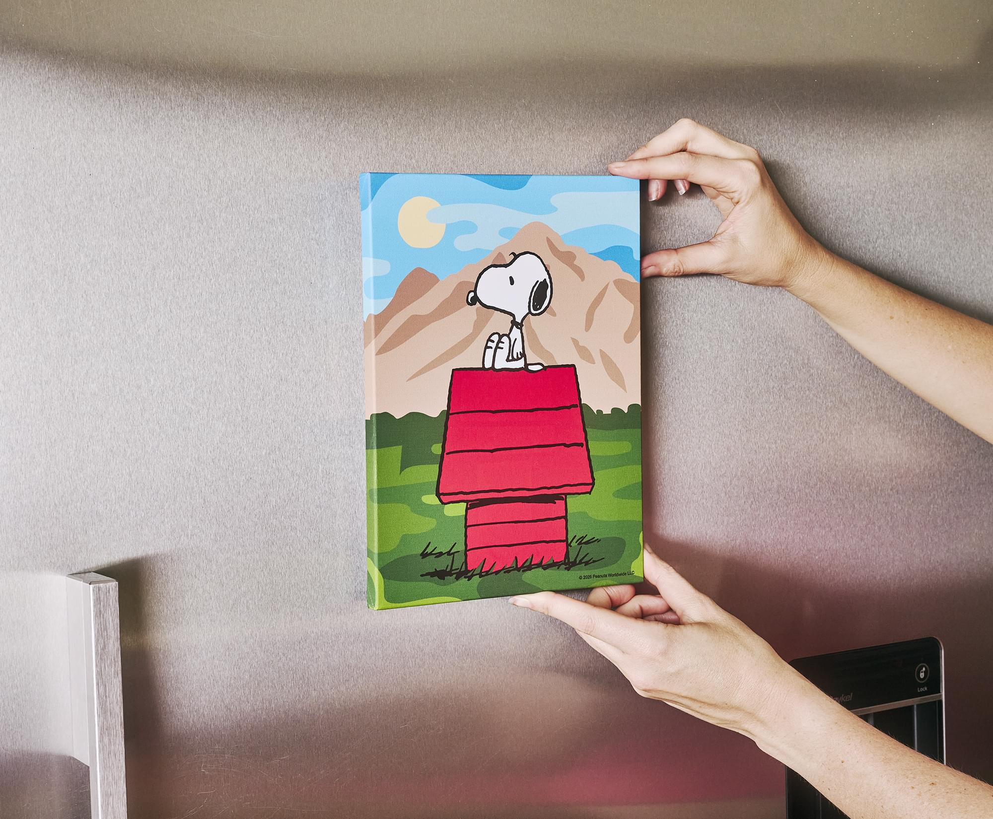 Peanuts Great Outdoors Snoopy Canvas Wall Art With Magnets | 7.5 x 10 Inches