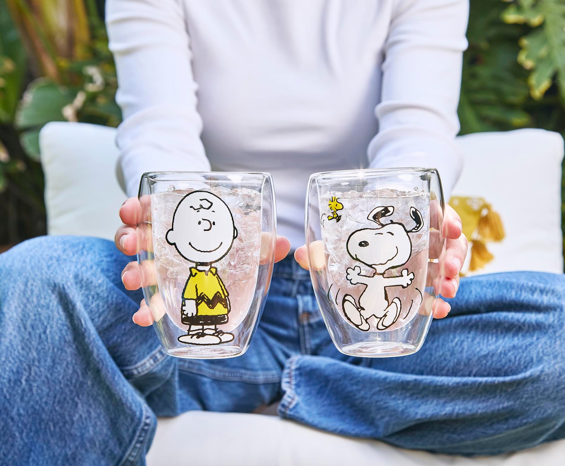 Peanuts Charlie Brown and Snoopy 12-Ounce Glasses | Set Of 2