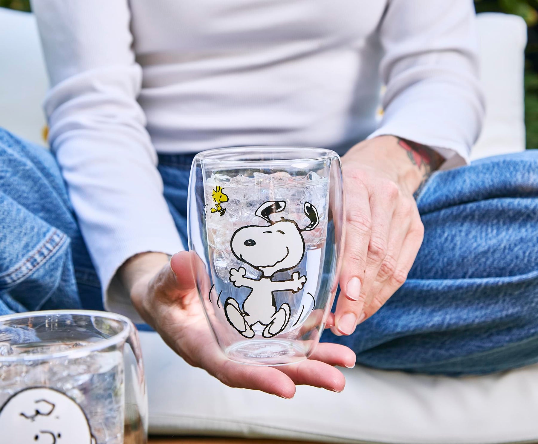 Peanuts Charlie Brown and Snoopy 12-Ounce Glasses | Set Of 2
