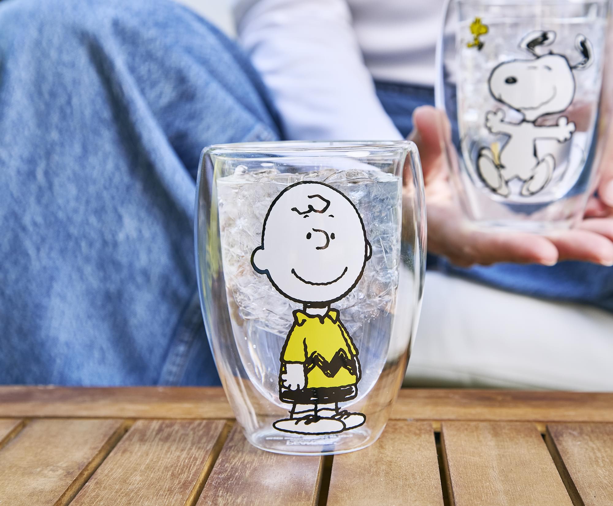 Peanuts Charlie Brown and Snoopy 12-Ounce Glasses | Set Of 2