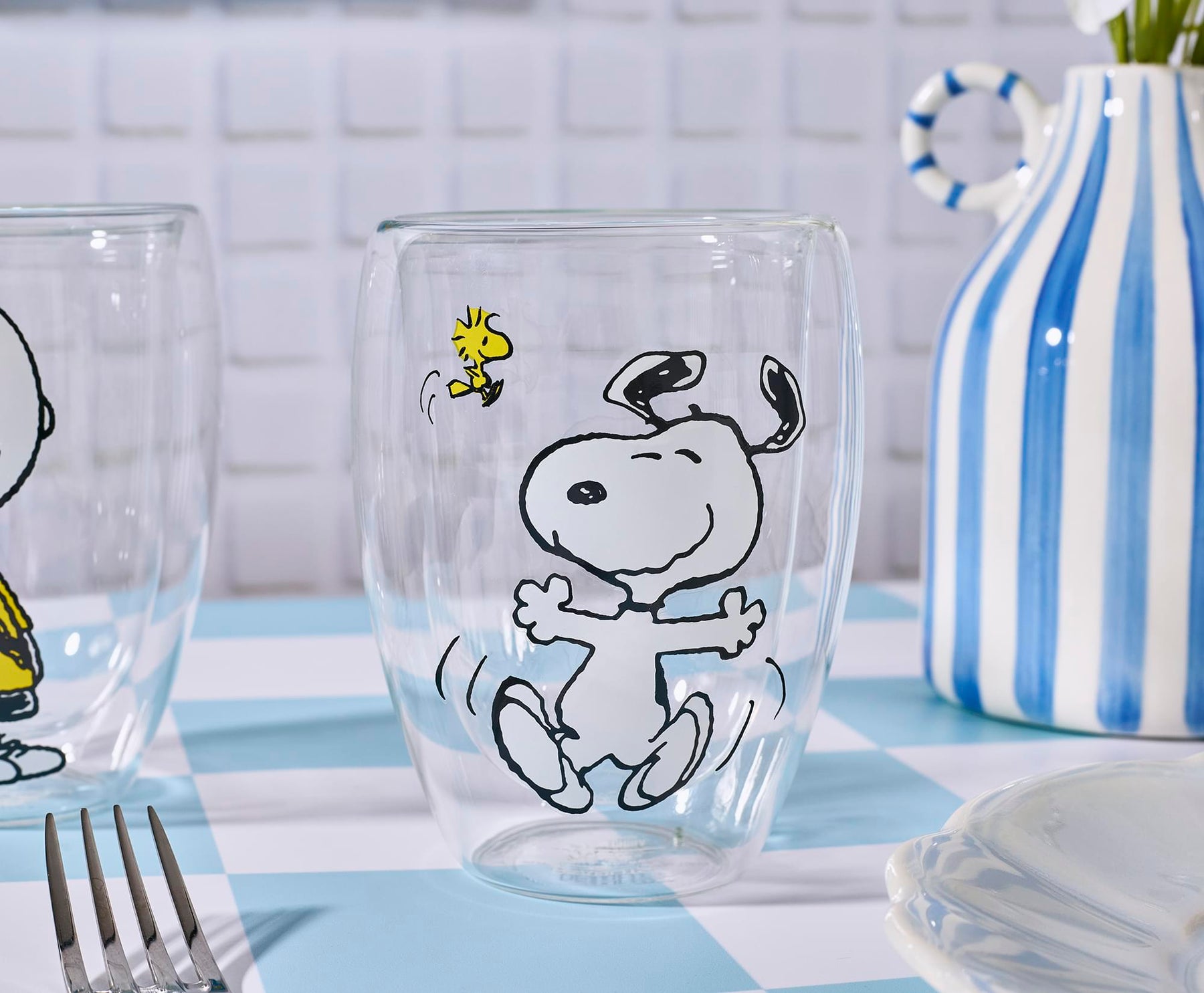 Peanuts Charlie Brown and Snoopy 12-Ounce Glasses | Set Of 2