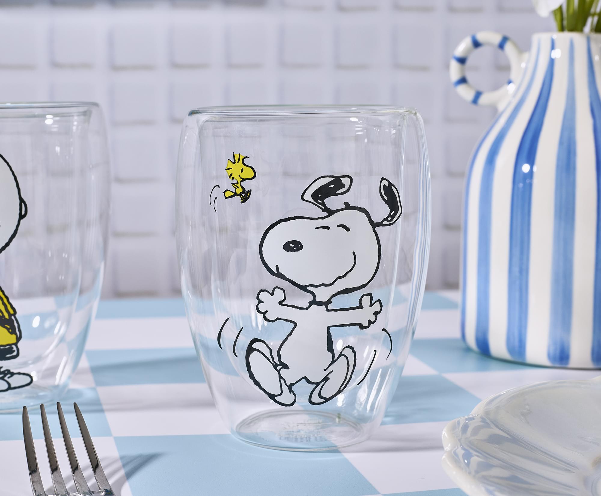 Peanuts Charlie Brown and Snoopy 12-Ounce Glasses | Set Of 2