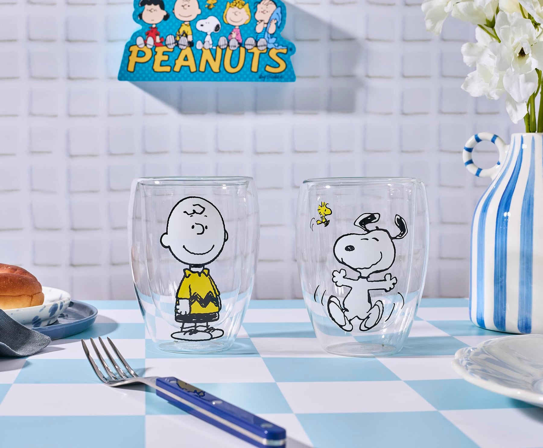 Peanuts Charlie Brown and Snoopy 12-Ounce Glasses | Set Of 2