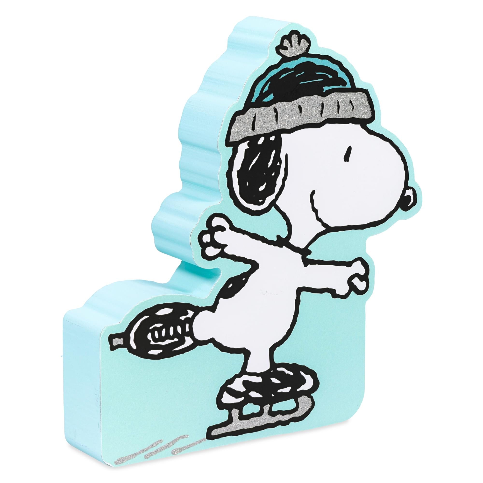Peanuts Snoopy Ice Skating MDF Box Sign