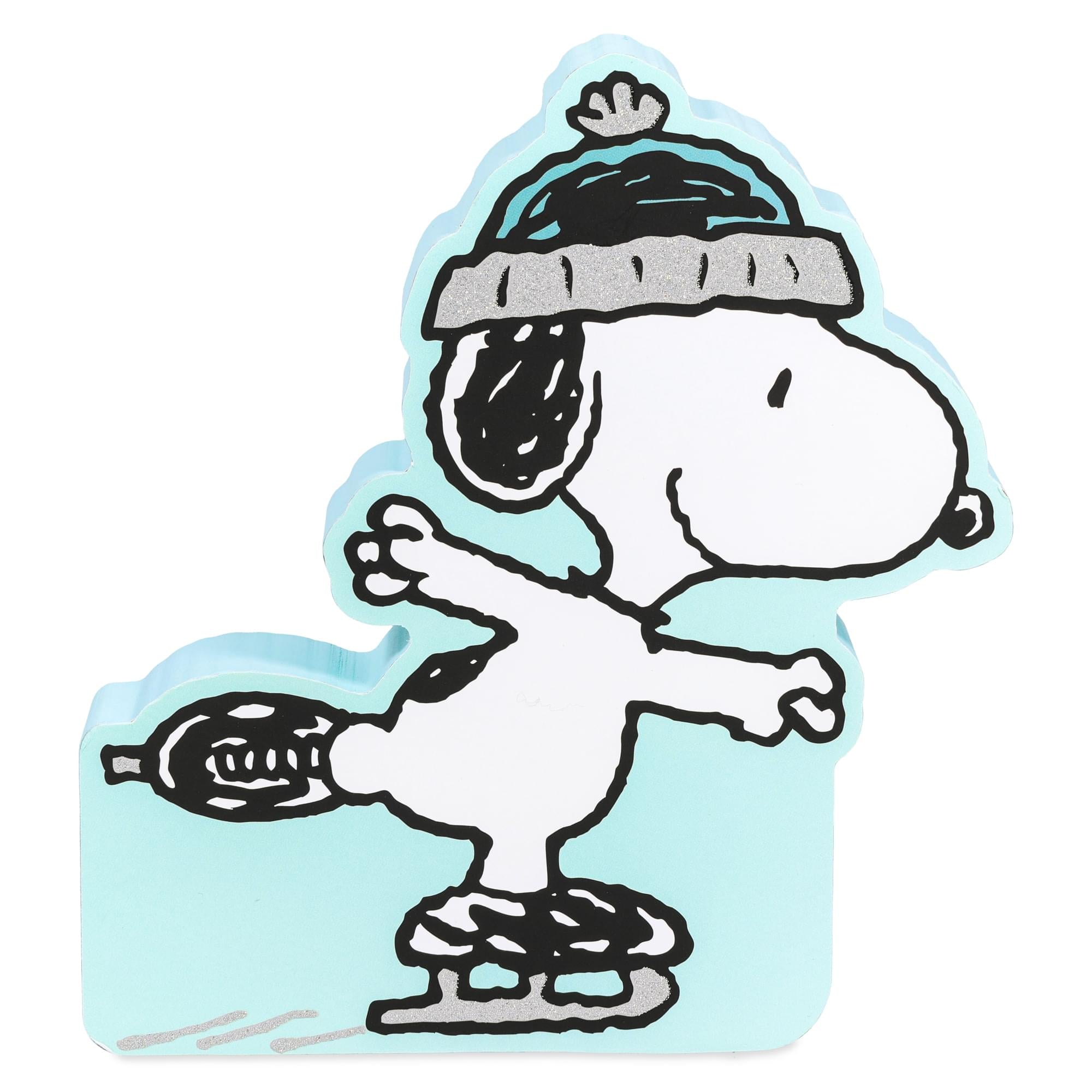 Peanuts Snoopy Ice Skating MDF Box Sign