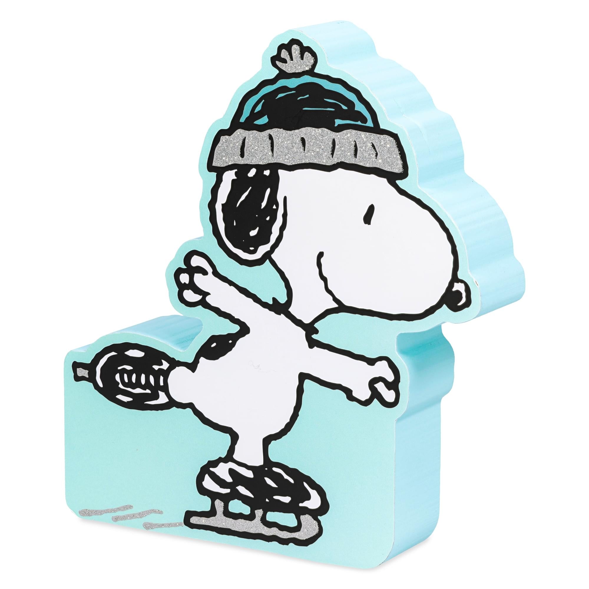 Peanuts Snoopy Ice Skating MDF Box Sign