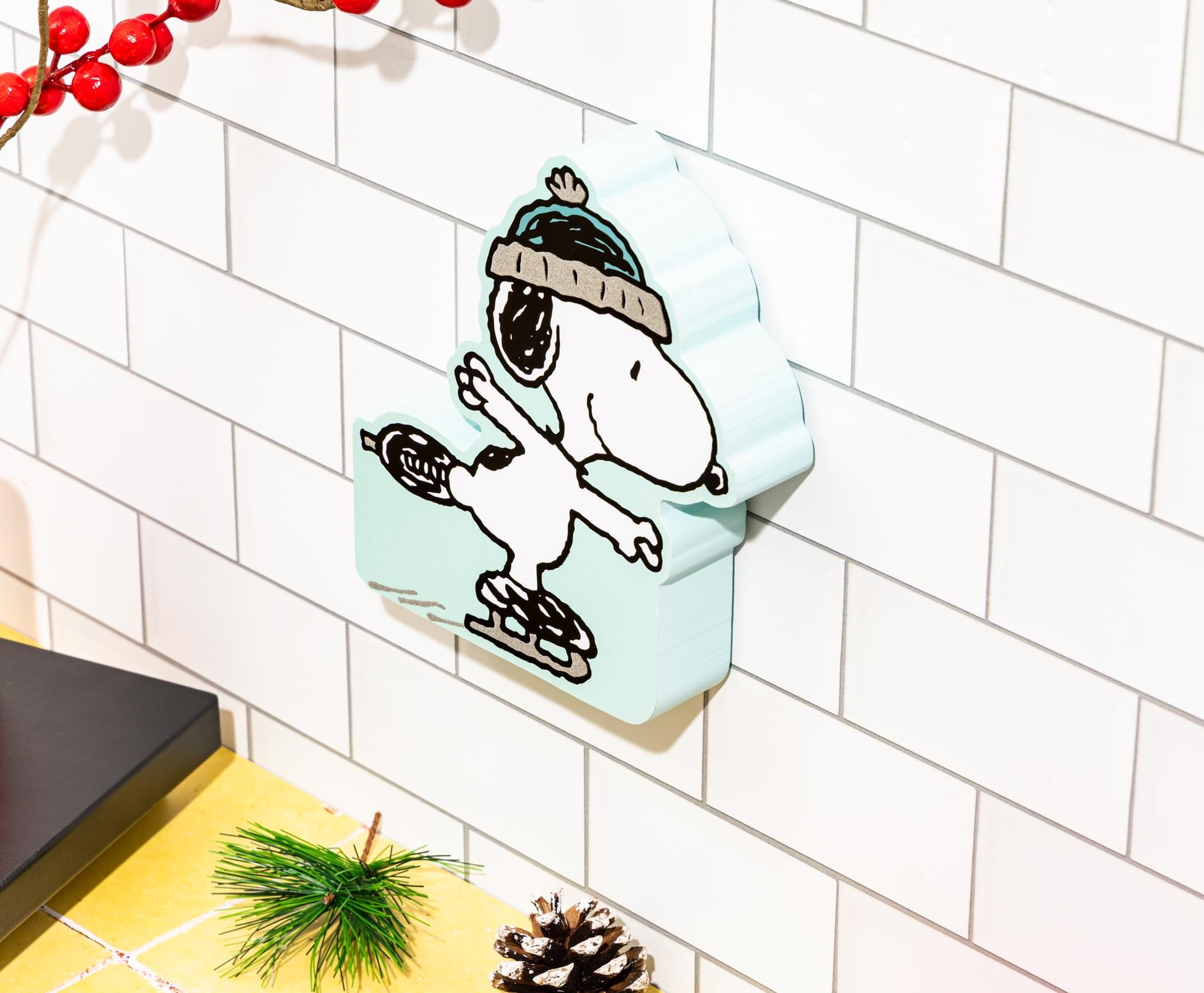 Peanuts Snoopy Ice Skating MDF Box Sign