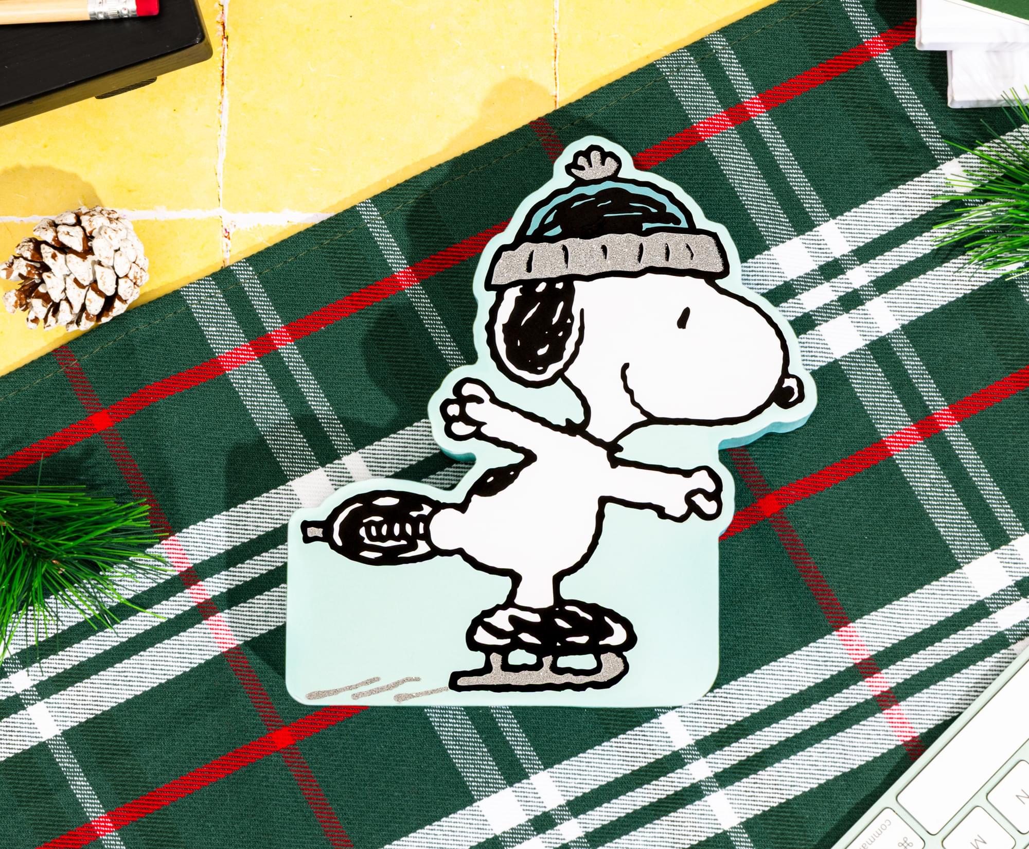 Peanuts Snoopy Ice Skating MDF Box Sign