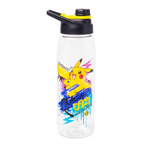 Pokemon Pikachu "Electrifying" Water Bottle With Handle Lid | Holds 28 Ounces