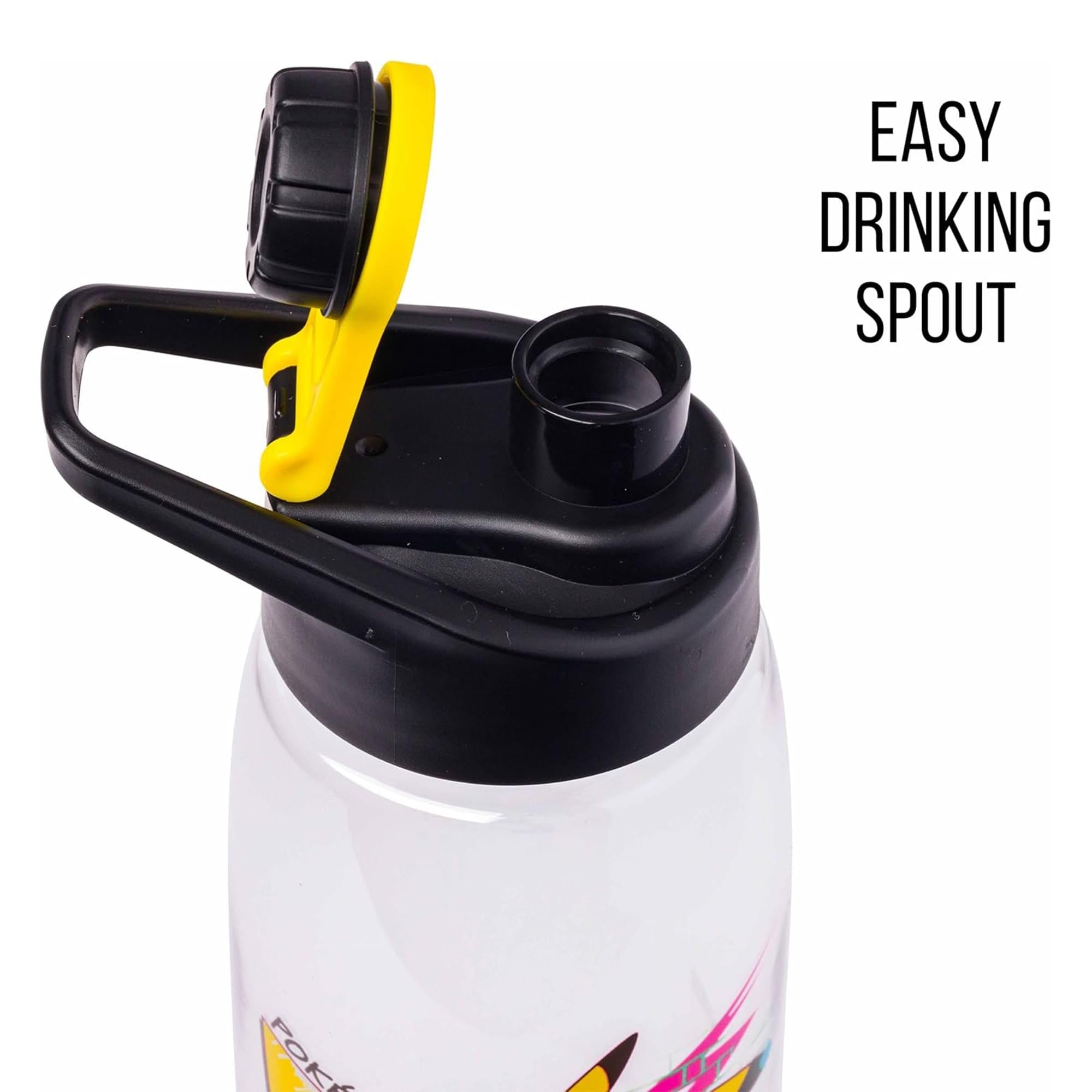 Pokemon Pikachu "Electrifying" Water Bottle With Handle Lid | Holds 28 Ounces