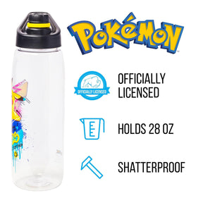 Pokemon Pikachu "Electrifying" Water Bottle With Handle Lid | Holds 28 Ounces