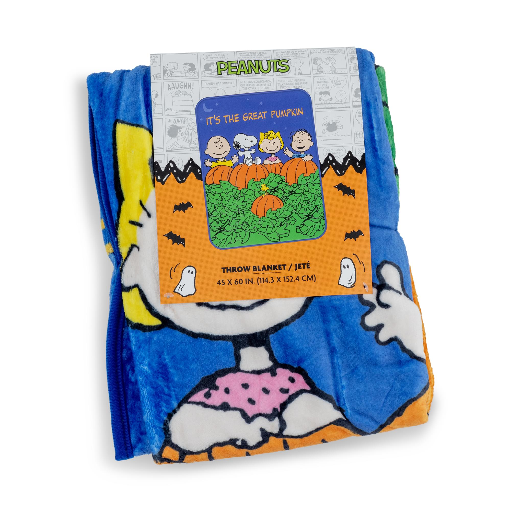 Peanuts "It's The Great Pumpkin" Fleece Throw Blanket | 45 x 60 Inches