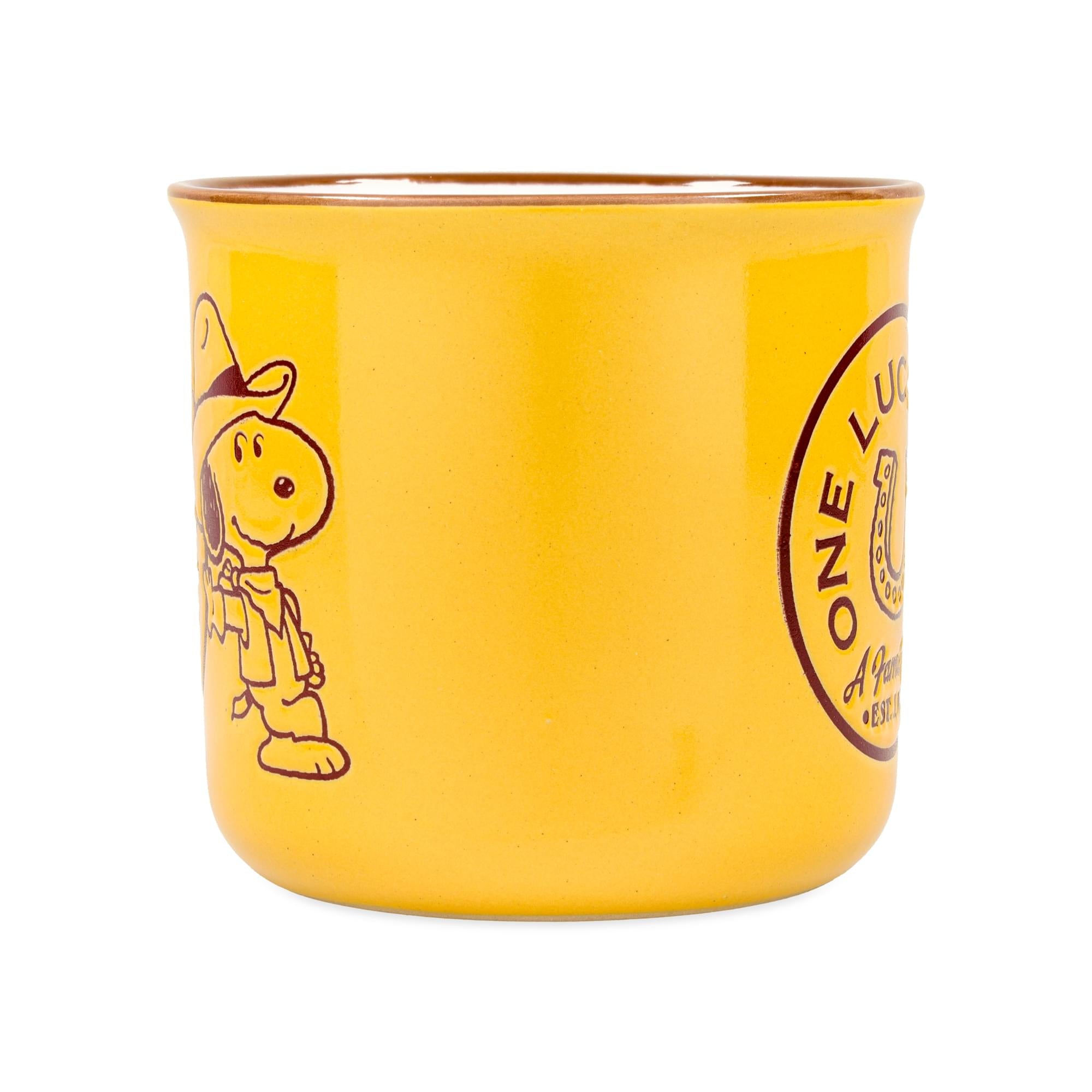 Peanuts Snoopy "One Lucky Dad" 20-Ounce Ceramic Camper Mug