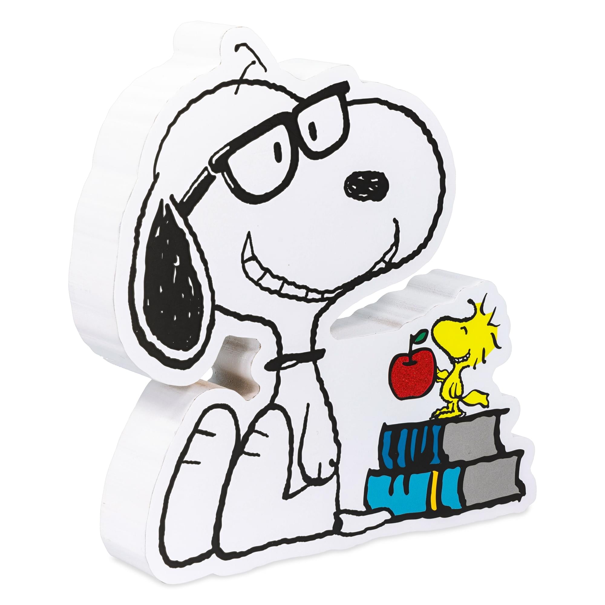 Peanuts Snoopy and Woodstock Bookworm MDF Box Sign