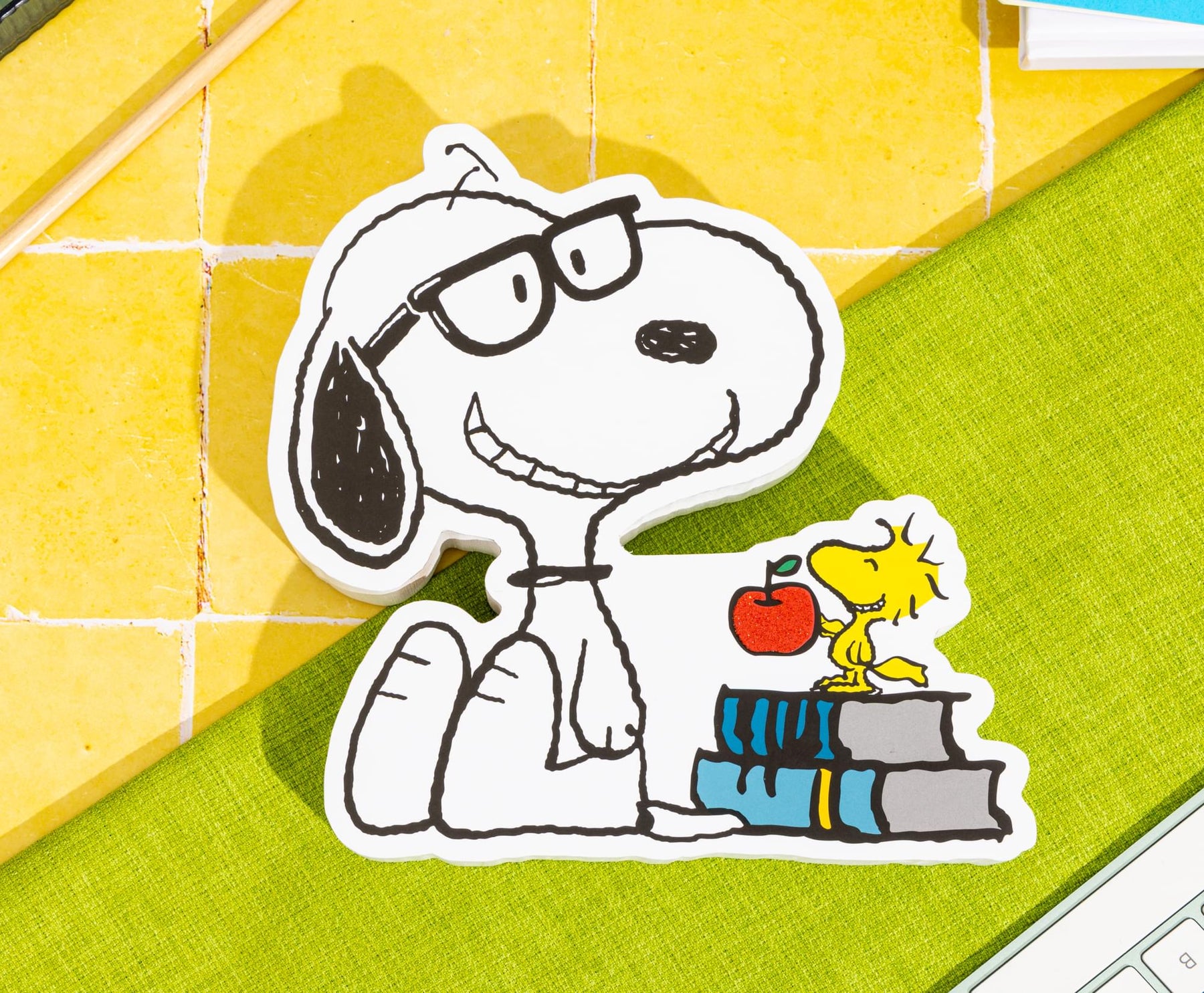 Peanuts Snoopy and Woodstock Bookworm MDF Box Sign