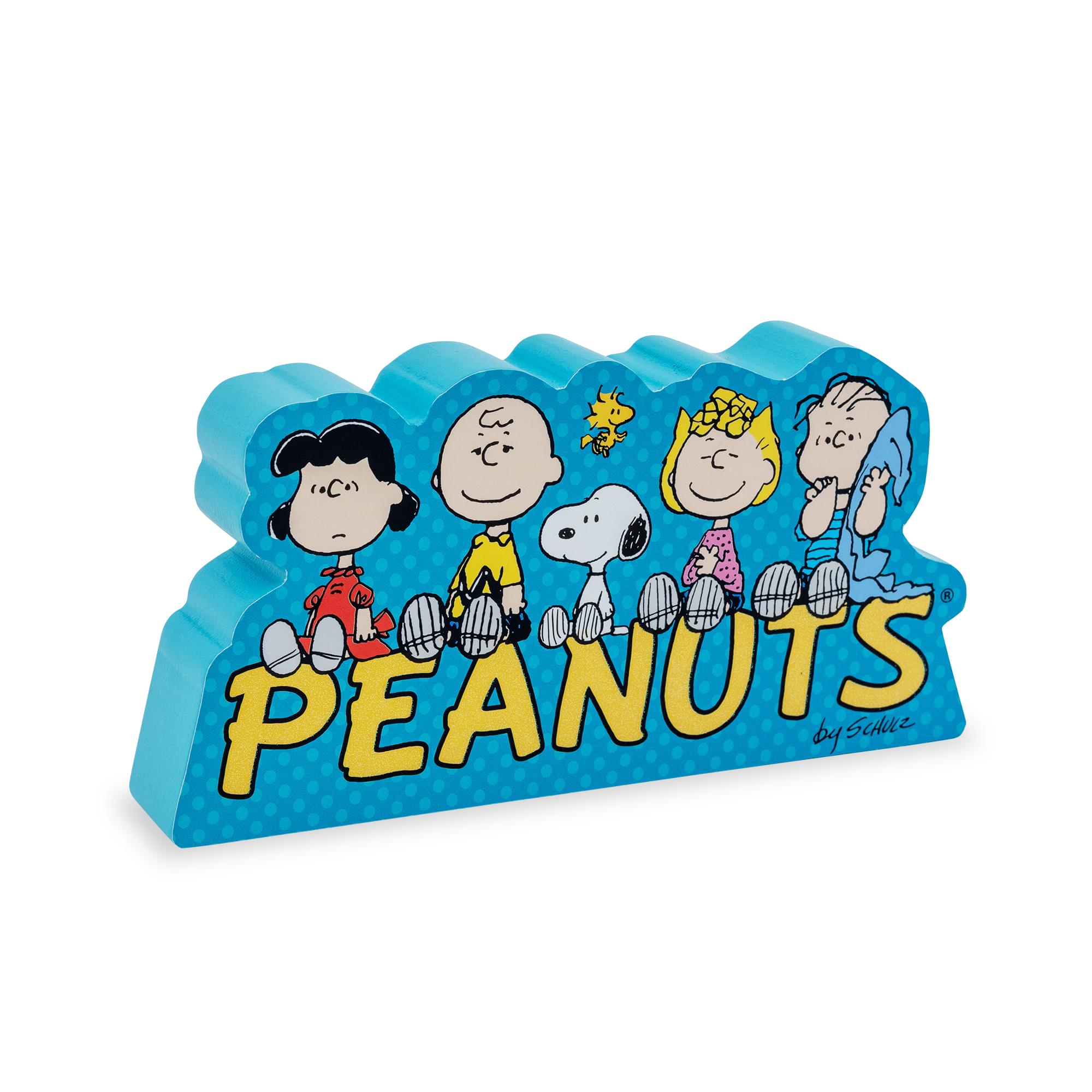 Peanuts Snoopy and Friends Character Cast MDF Box Sign | 5 x 7 Inches