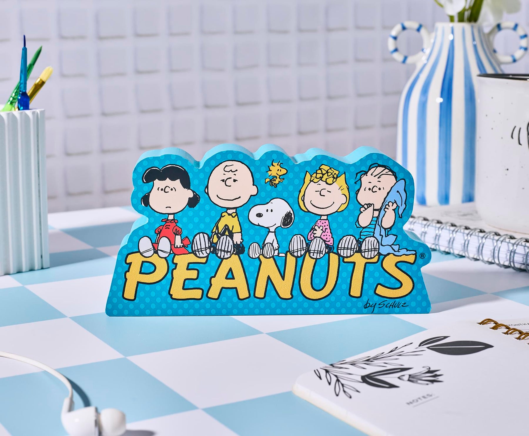 Peanuts Snoopy and Friends Character Cast MDF Box Sign | 5 x 7 Inches
