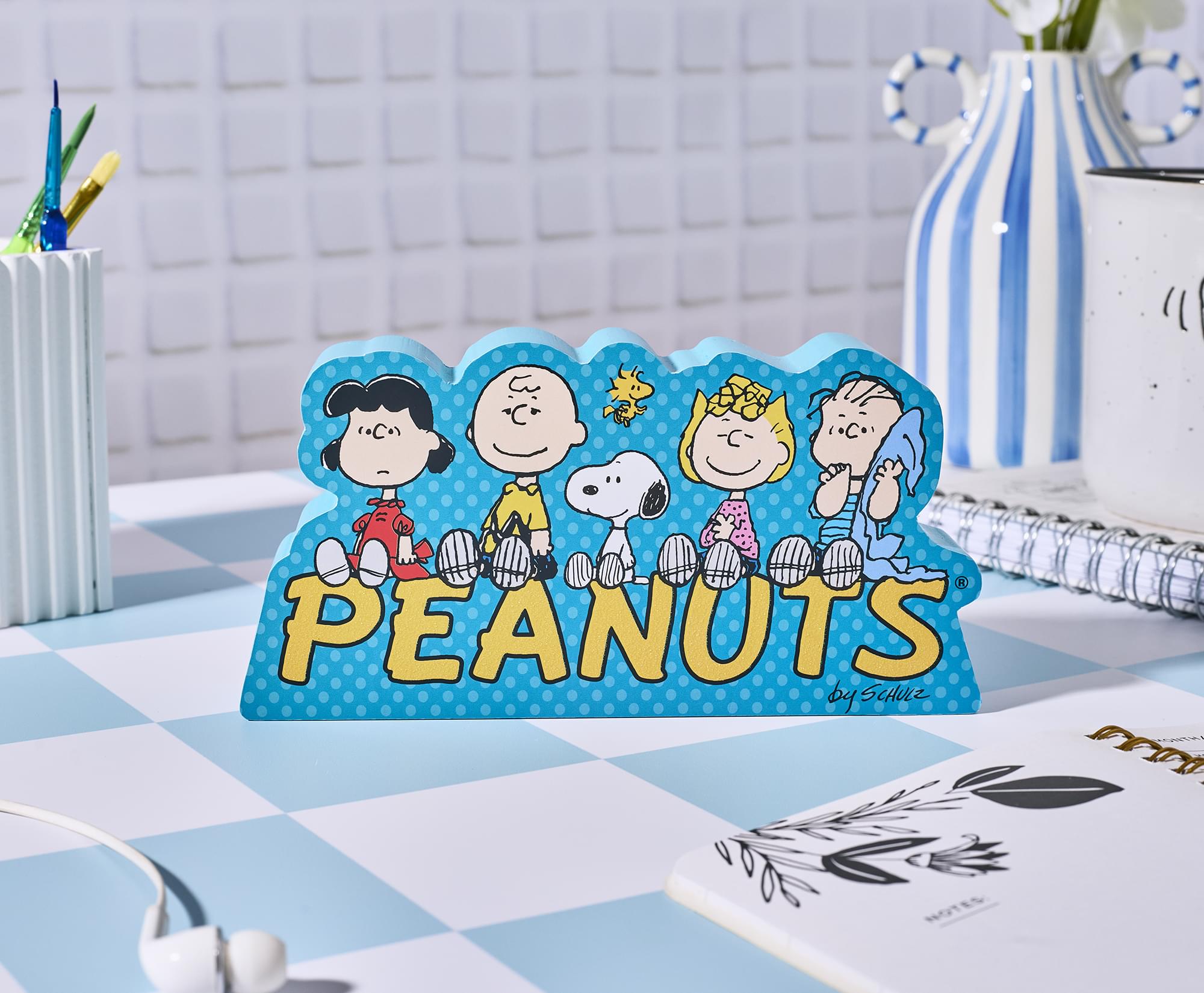 Peanuts Snoopy and Friends Character Cast MDF Box Sign | 5 x 7 Inches