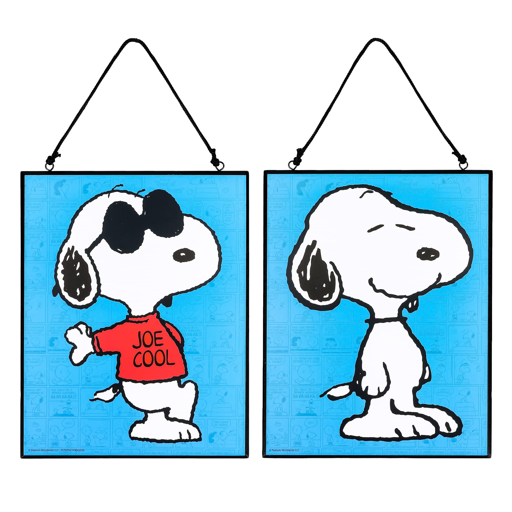 Peanuts Snoopy and Joe Cool Reversible Hanging Sign | 8 x 10 Inches