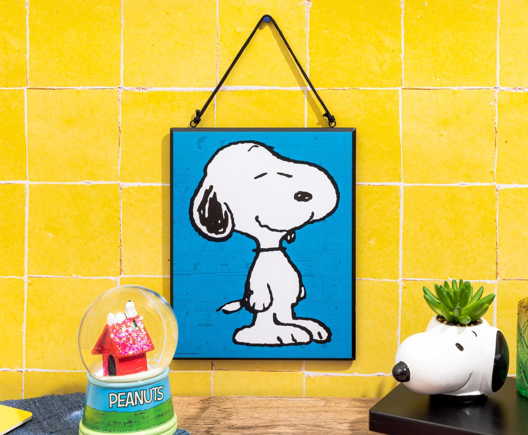 Peanuts Snoopy and Joe Cool Reversible Hanging Sign | 8 x 10 Inches