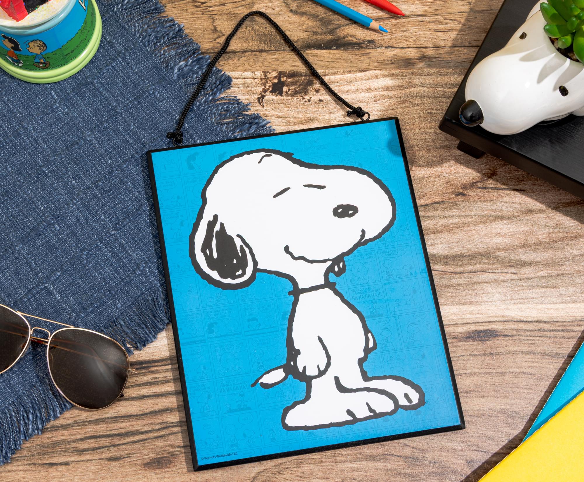 Peanuts Snoopy and Joe Cool Reversible Hanging Sign | 8 x 10 Inches