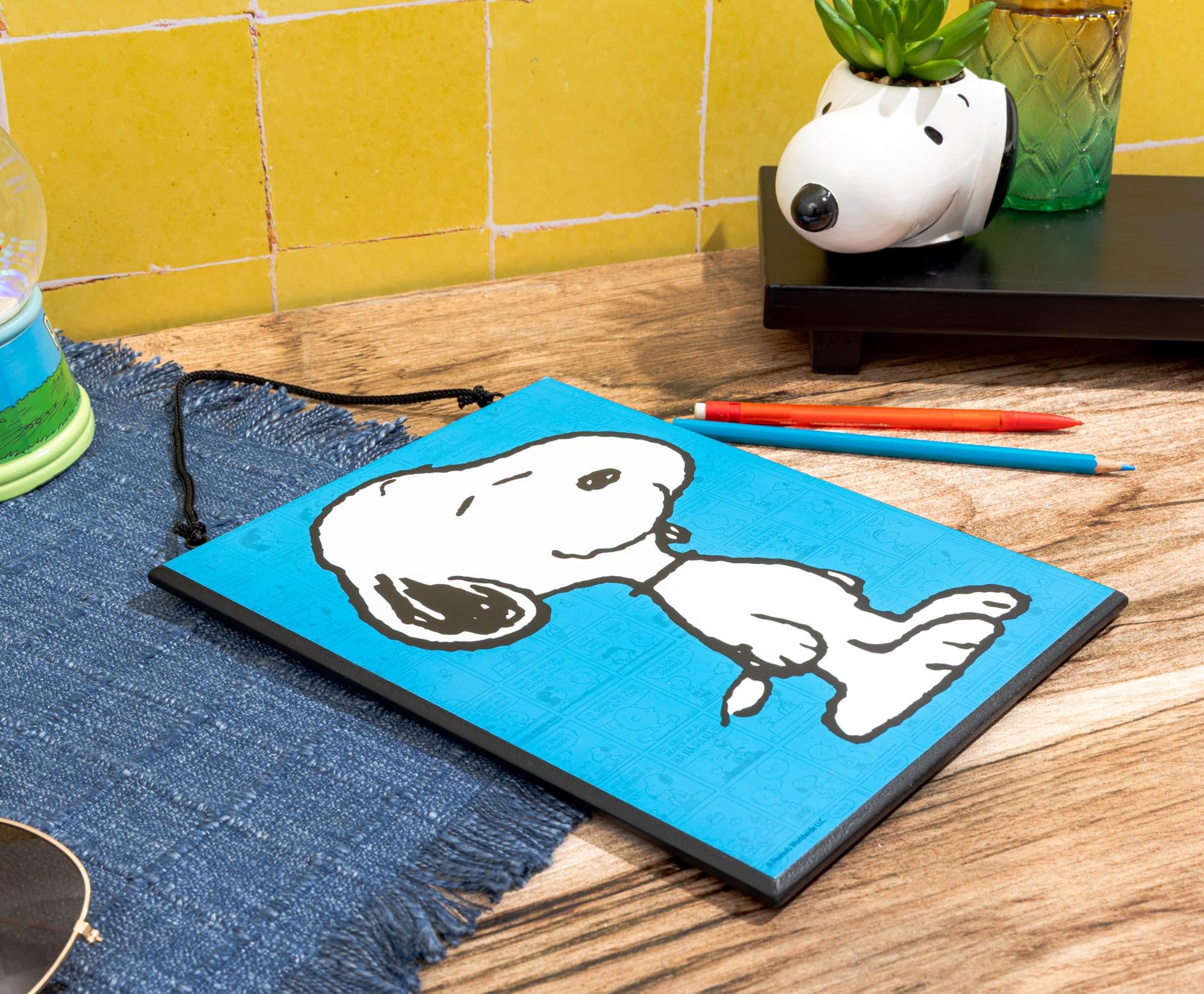 Peanuts Snoopy and Joe Cool Reversible Hanging Sign | 8 x 10 Inches