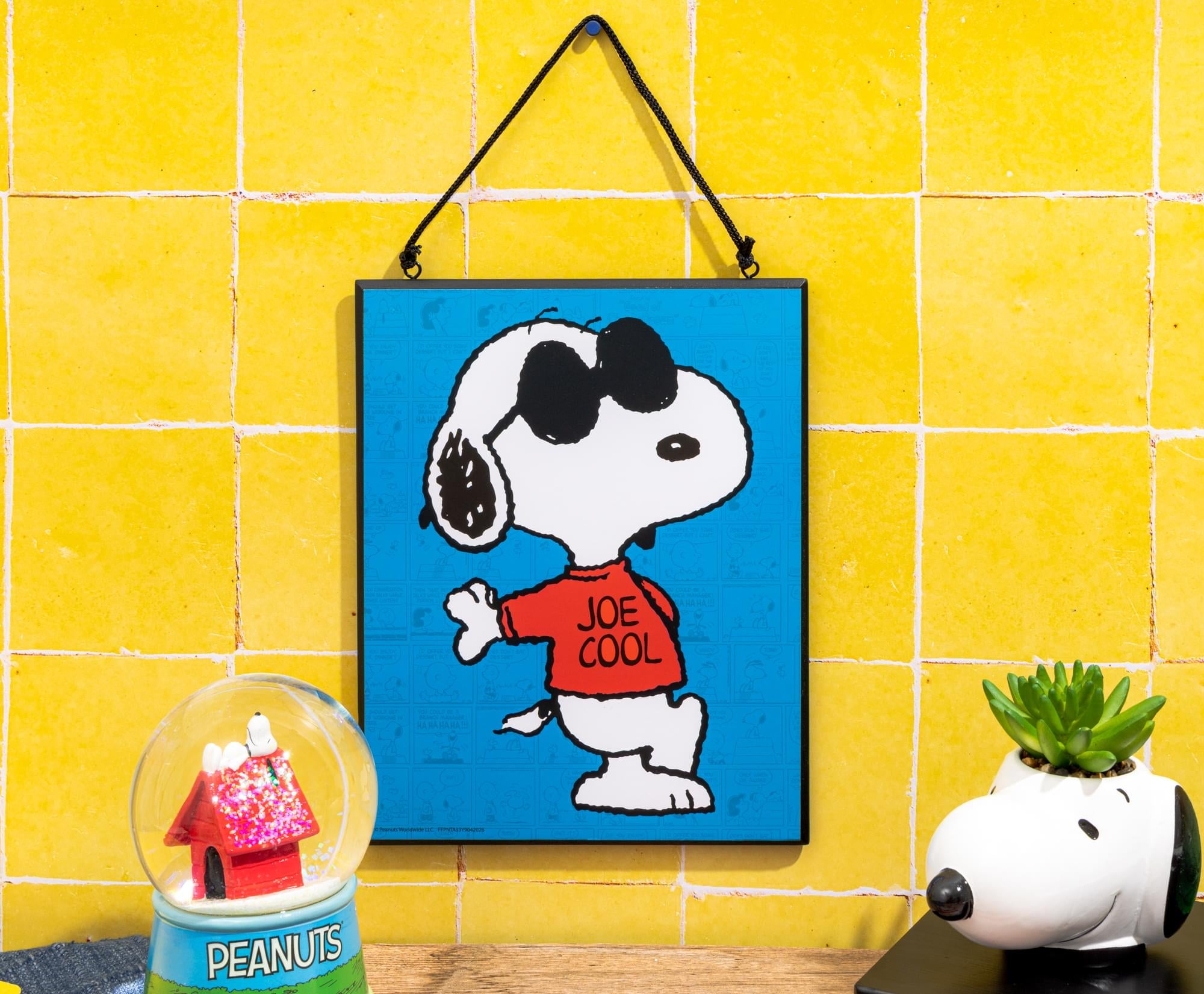 Peanuts Snoopy and Joe Cool Reversible Hanging Sign | 8 x 10 Inches