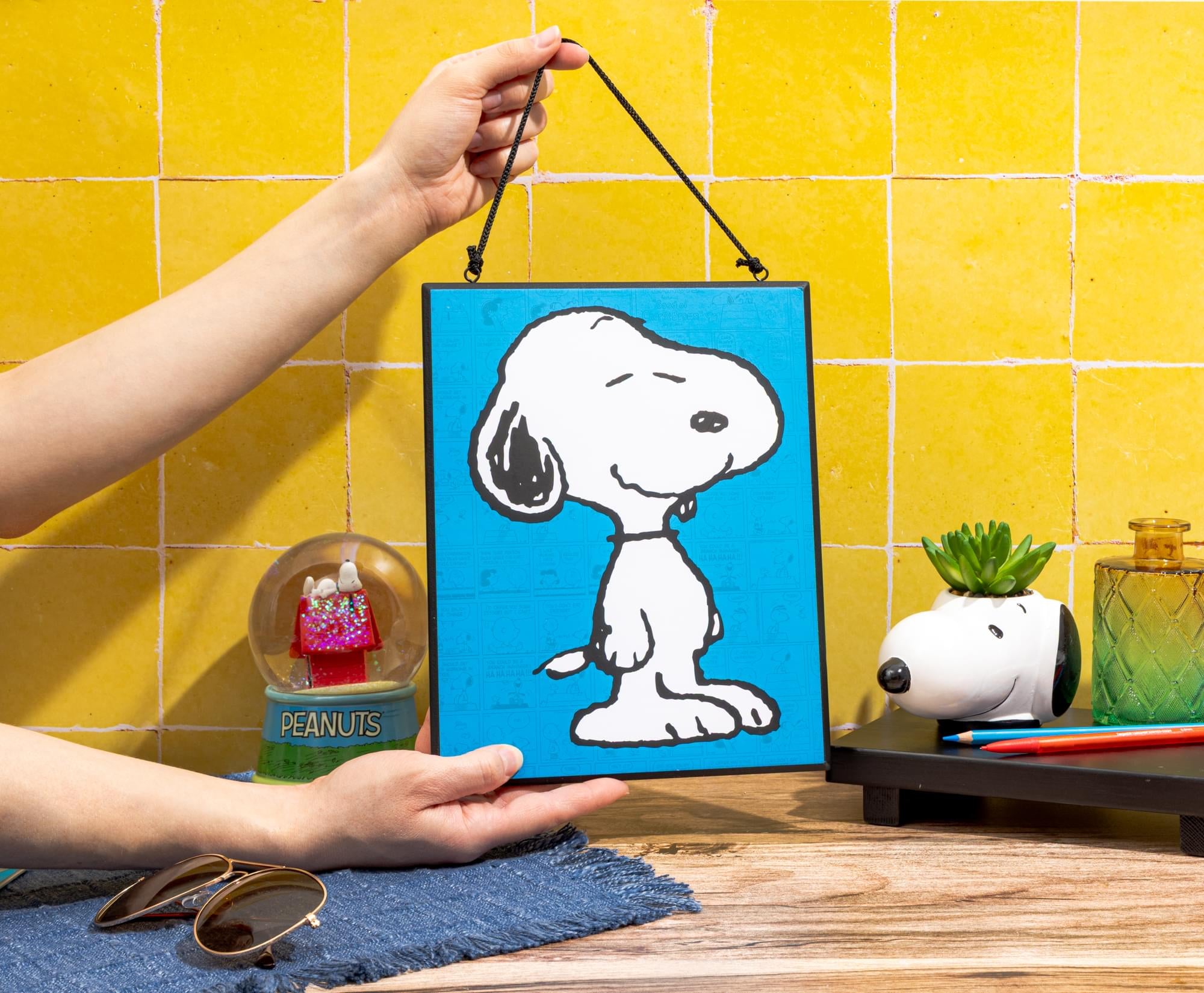 Peanuts Snoopy and Joe Cool Reversible Hanging Sign | 8 x 10 Inches
