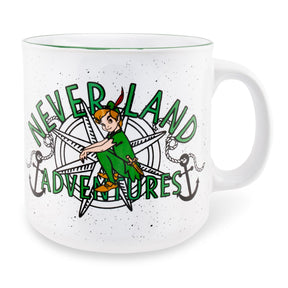 Disney Peter Pan "Neverland Adventures" Ceramic Camper Mug | Holds 20 Ounces
