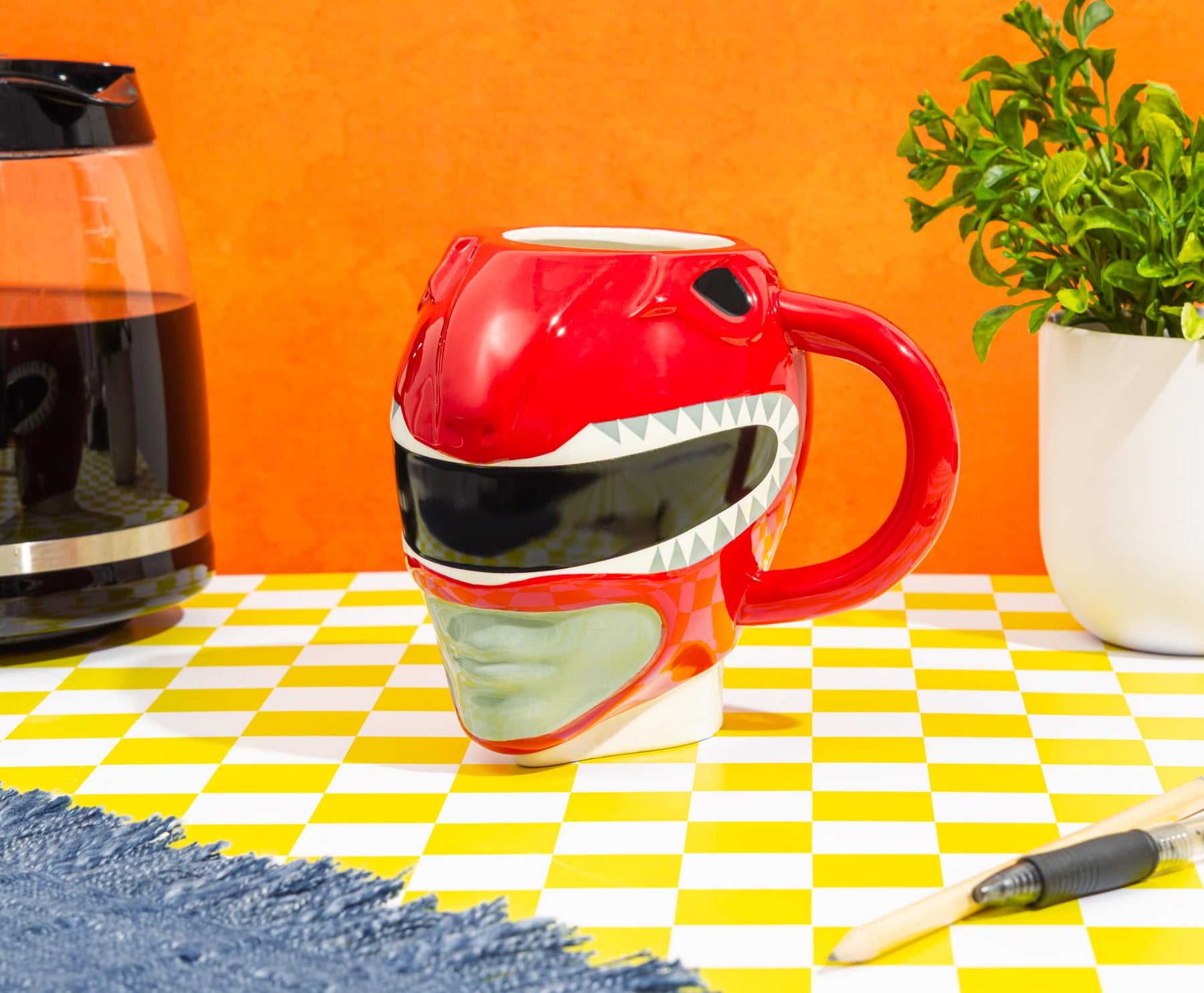 Power Rangers Red Ranger 20-Ounce Sculpted Ceramic Mug